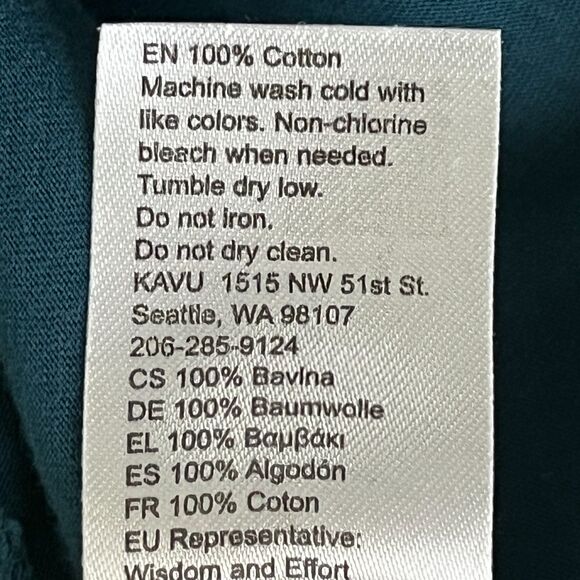 Kavu T-Shirt Mens Size XL Teal Kayak Paddle SUP Canoe Outdoors Gorpcore‎ Hiking - Picture 6 of 7